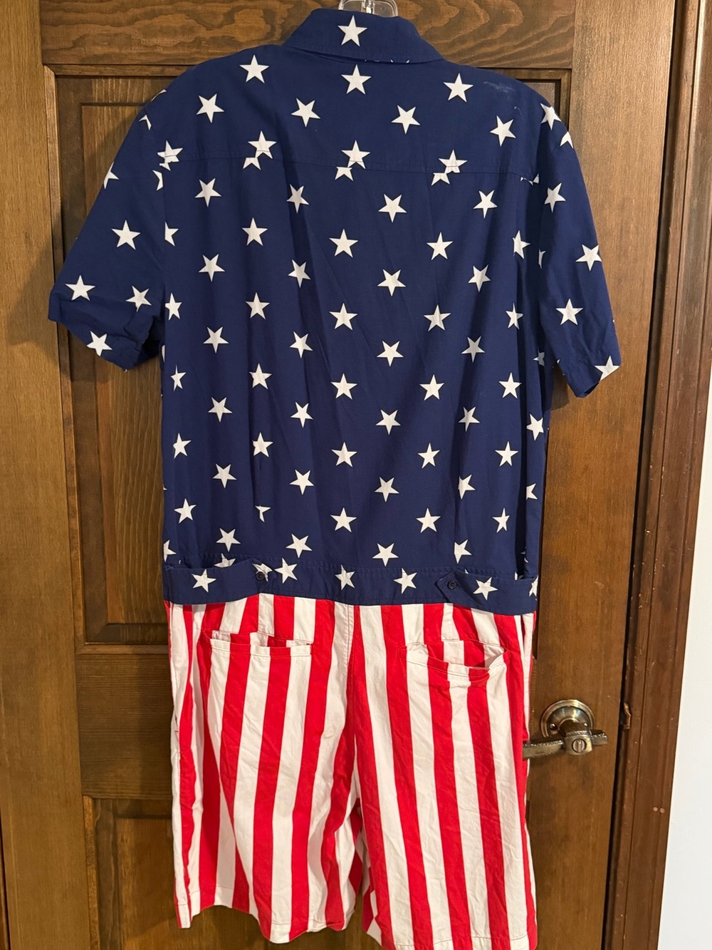 USA American Flag romper/romphim jumpsuit - Picture 2 of 6